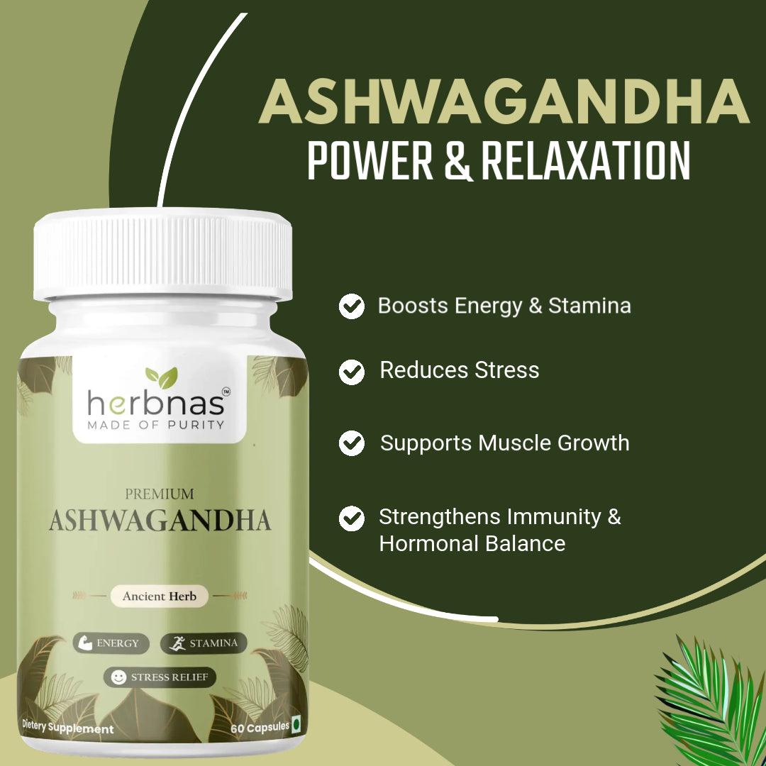 Ashwagandha (60 Capsules) - Herbnas