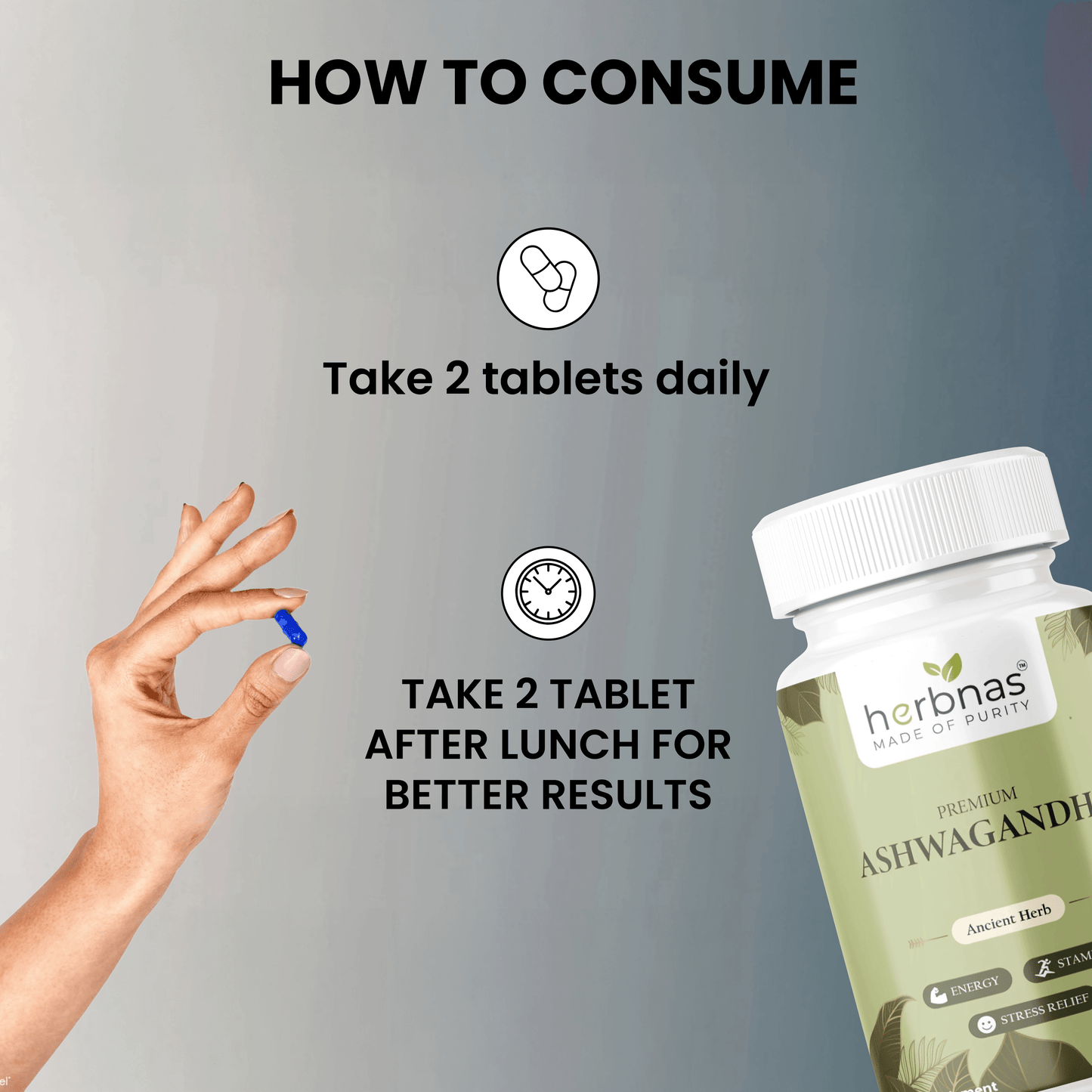 Ashwagandha (60 Capsules) - Herbnas