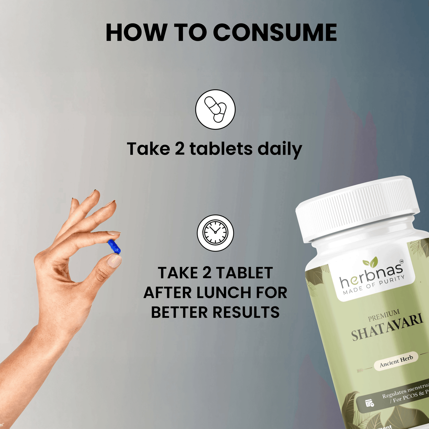 Shatavari (60 Capsules) - Herbnas