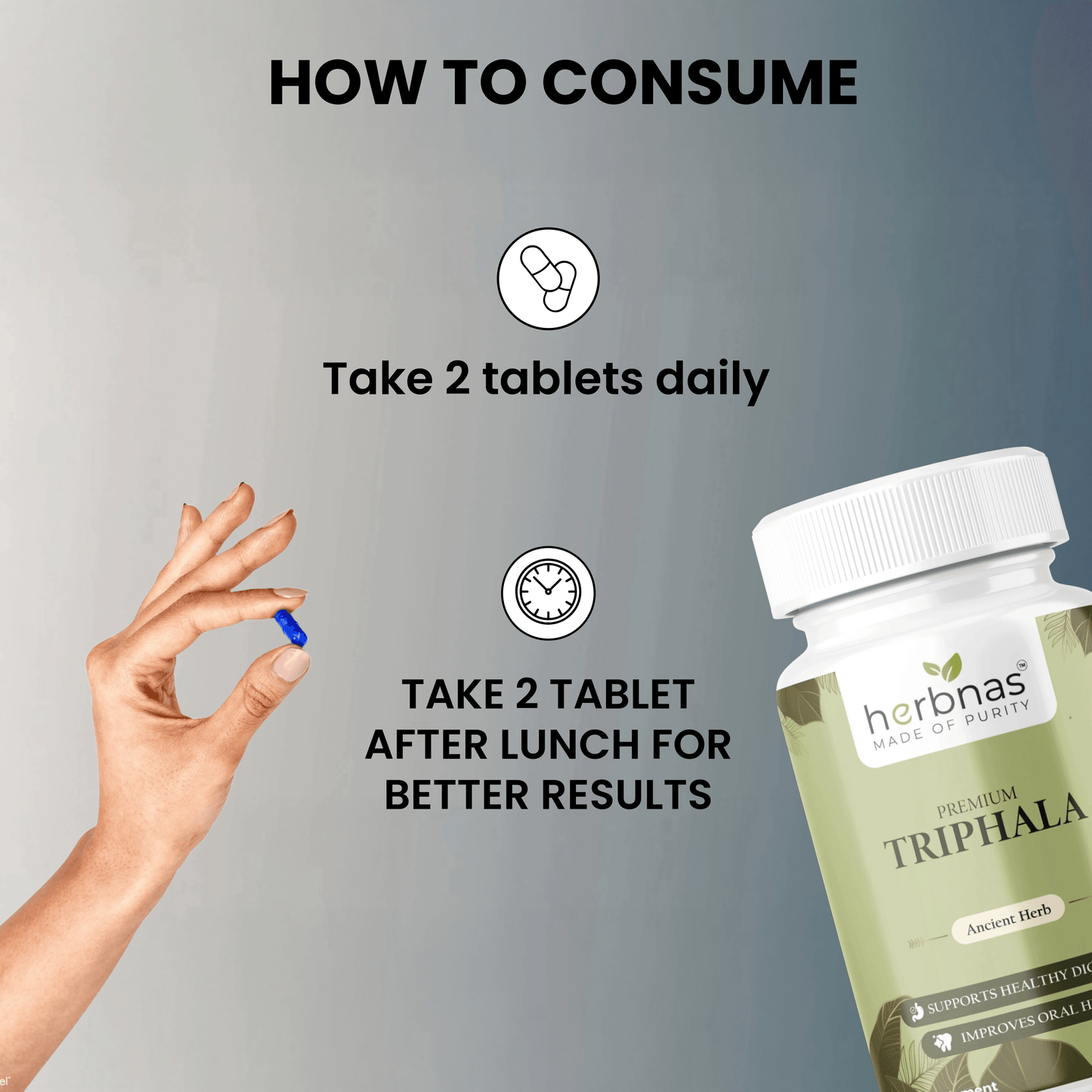 Triphala (60 Capsules) - Herbnas