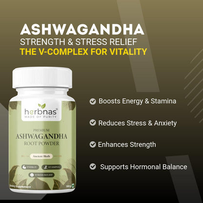 Ashwagandha Powder (100 g) - Herbnas