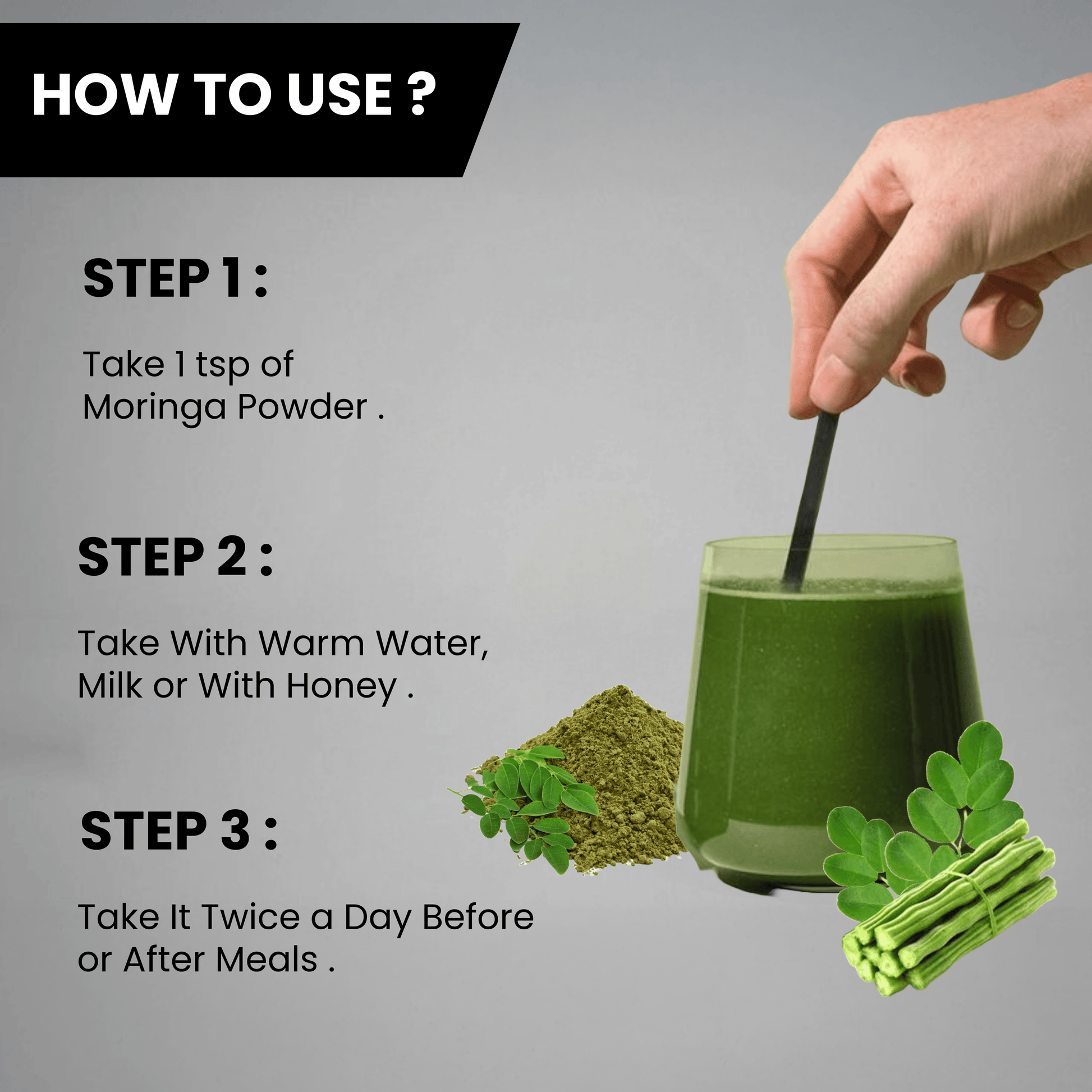 Moringa Powder (100 g) - Herbnas