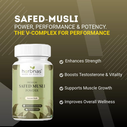 Safed Musli Powder (100g) - Herbnas